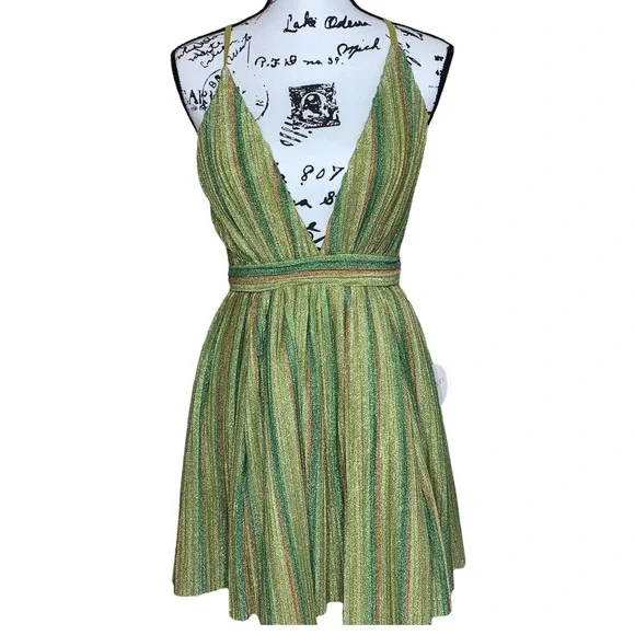 Luxxel | Dresses | Luxxel Green Dress Women Lime Green Glitter Omber Mini  Tutu Dress Size L Barbie | Poshmark